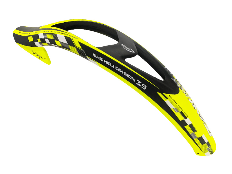 Raw KSE Canopy Matte Yellow With Stickers Goblin Helicopters