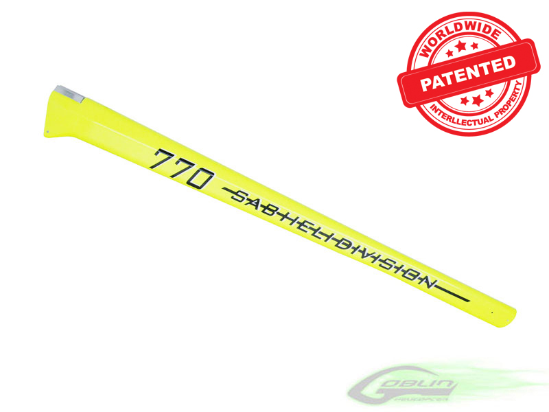 Carbon Fiber Tail Boom Yellow - Goblin 770