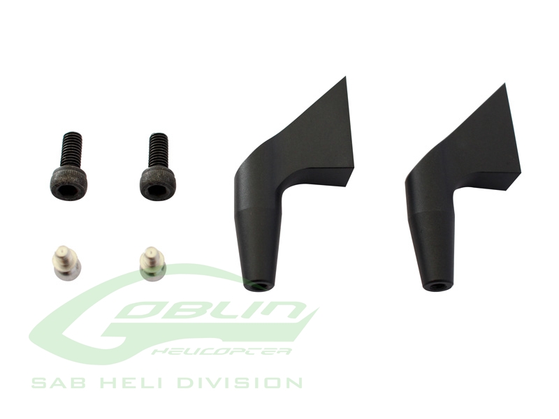 Aluminum Main Blade Grip Arm (New Design) Black Matte - Goblin 700/770