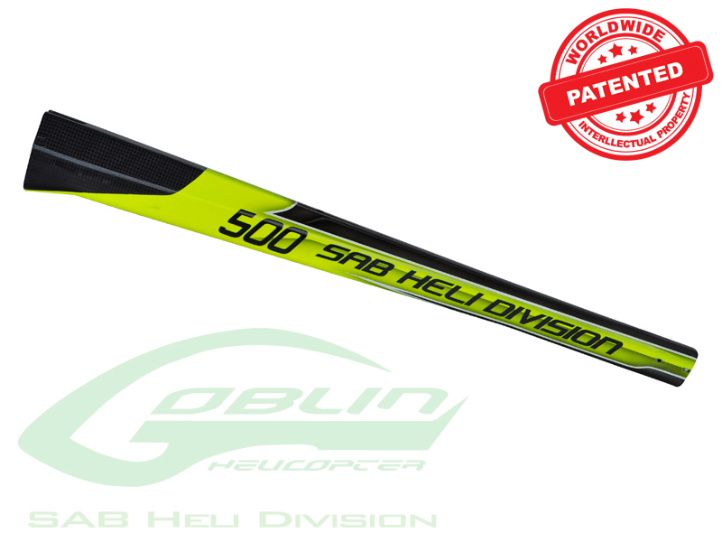 Carbon Fiber Tail Boom Yellow/Black - Goblin 500