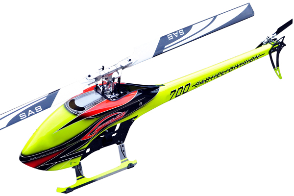 SAB GOBLIN 700 COMPETITION YELLOW/ORANGE (With main and tail blades)